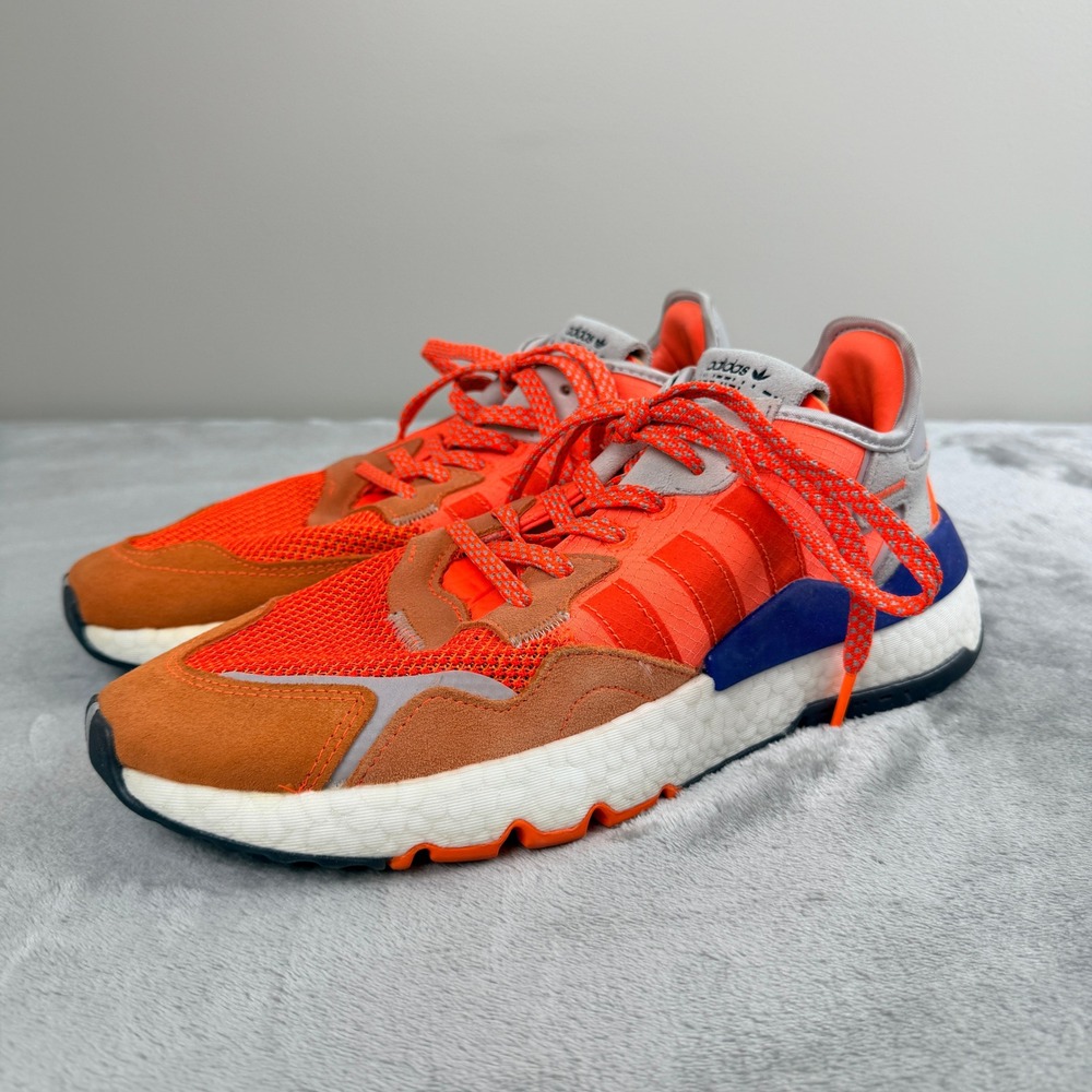 Adidas Nite Jogger Solar Orange Blue G26313 Mens Size 9